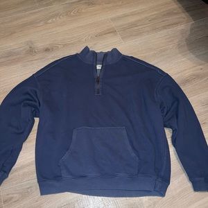 aerie blue quarter zip
